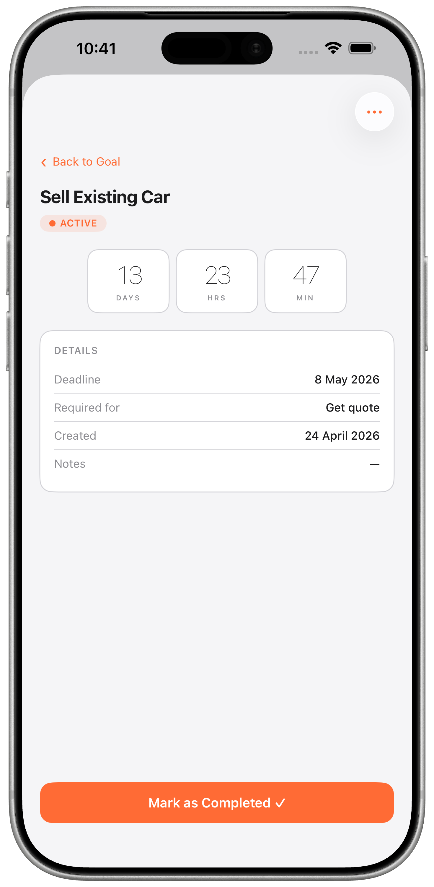 Marking a RunDown step complete